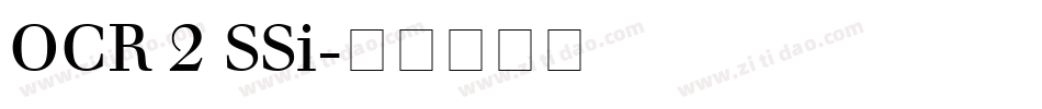 OCR 2 SSi字体转换